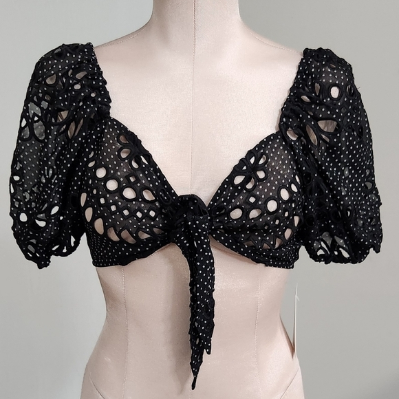 New!For Love and Lemons Swim Cover Top - Picture 1 of 11